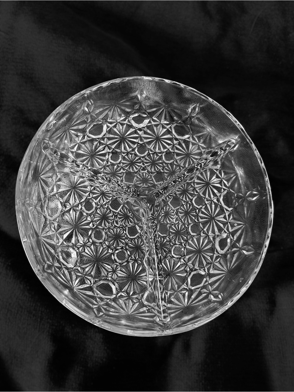 Vintage  Fenton Serving Dish Daisy and Button Divided Relish 3 Compartment